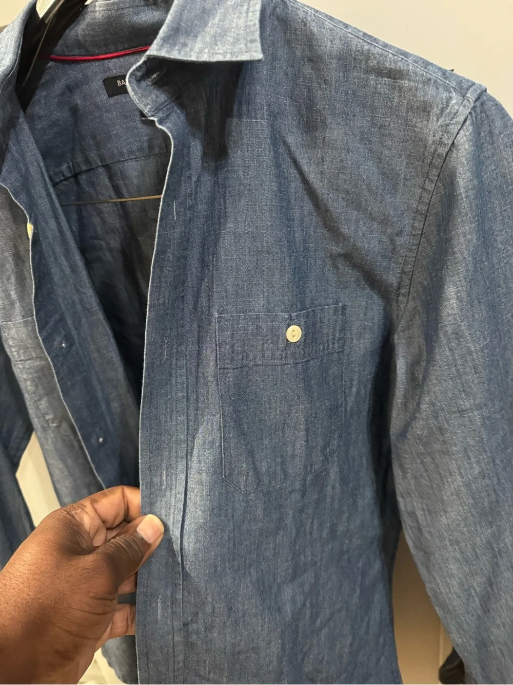 Banana Republic blue denim cotton shirt size S #bananarepublic #workwear
